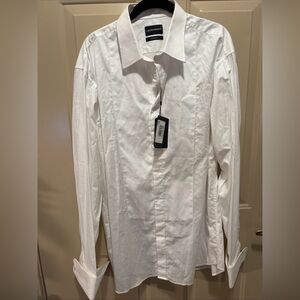 Emporio Armani White Modern Fit Dress Shirt New With Tags Size 17